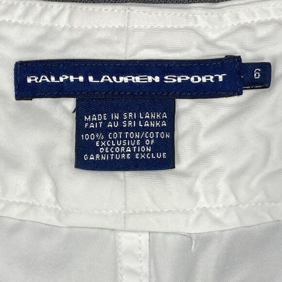 Ralph Lauren Sport Cargo Shorts Womens Sz 6 White Summer Travel Coastal Vacation - Picture 12 of 12